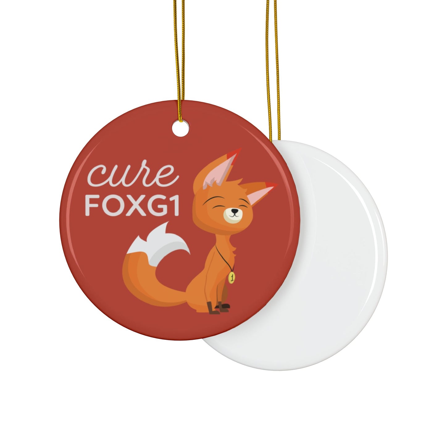 Red Cure FOXG1 Frankie Ornament
