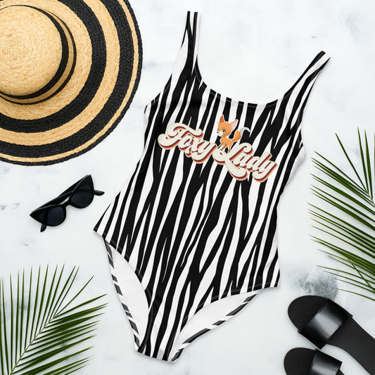 One-Piece Swimsuit- Zebra