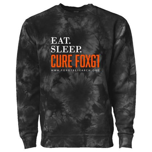 Eat Sleep Cure FOXG1 - Tie Dye Sweatshirt