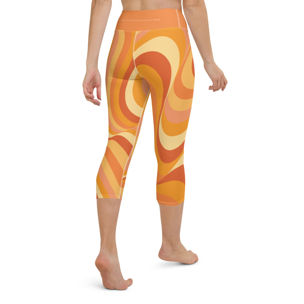 Retro Orange Collection - Yoga Capri Leggings