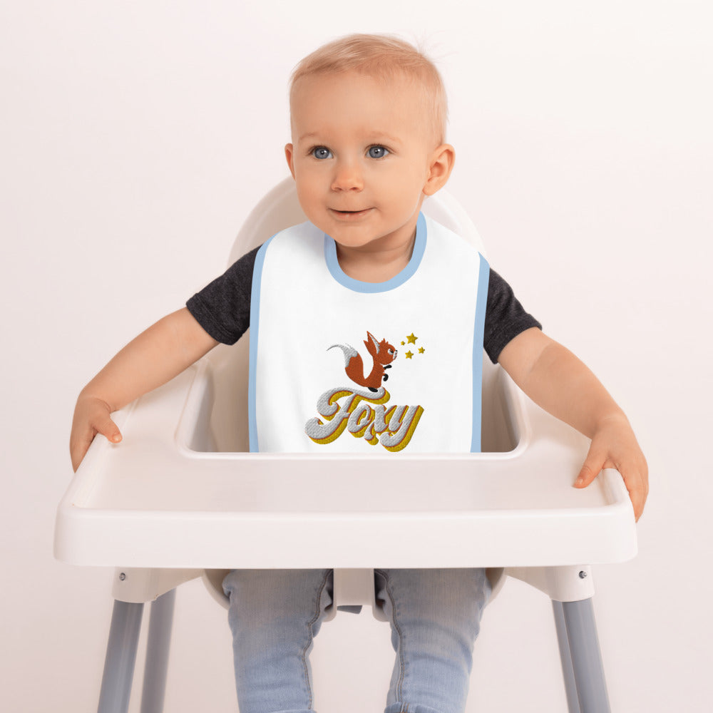 Foxy Collection - Embroidered Baby Bib