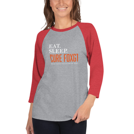 Eat Sleep Cure FOXG1 - Baseball Raglan T-shirt
