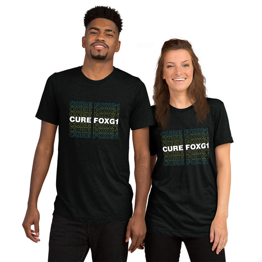 Cure FOXG1 Unisex Tri-Blend T-shirt - Neon
