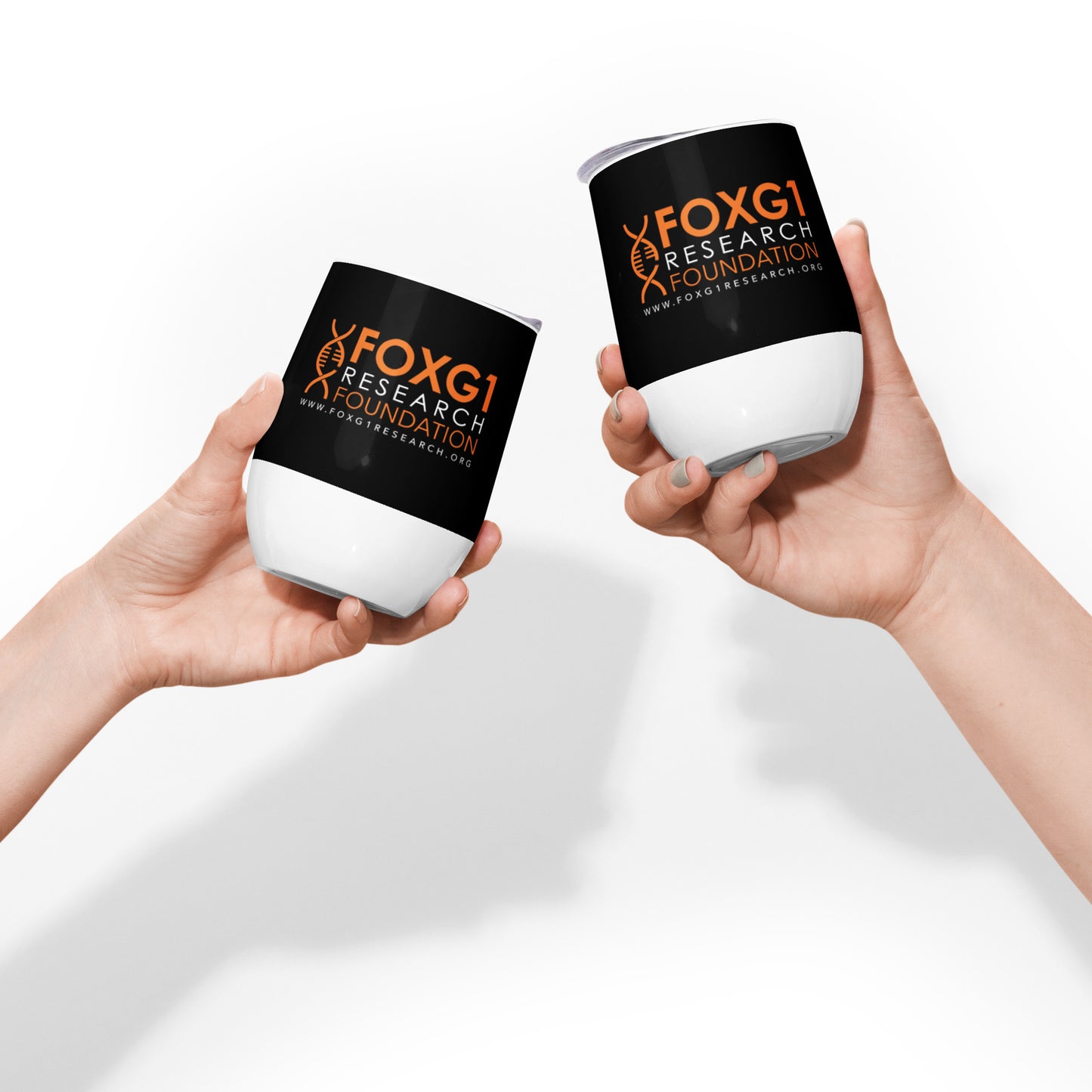 FOXG1 Foundation Wine Tumbler - Black
