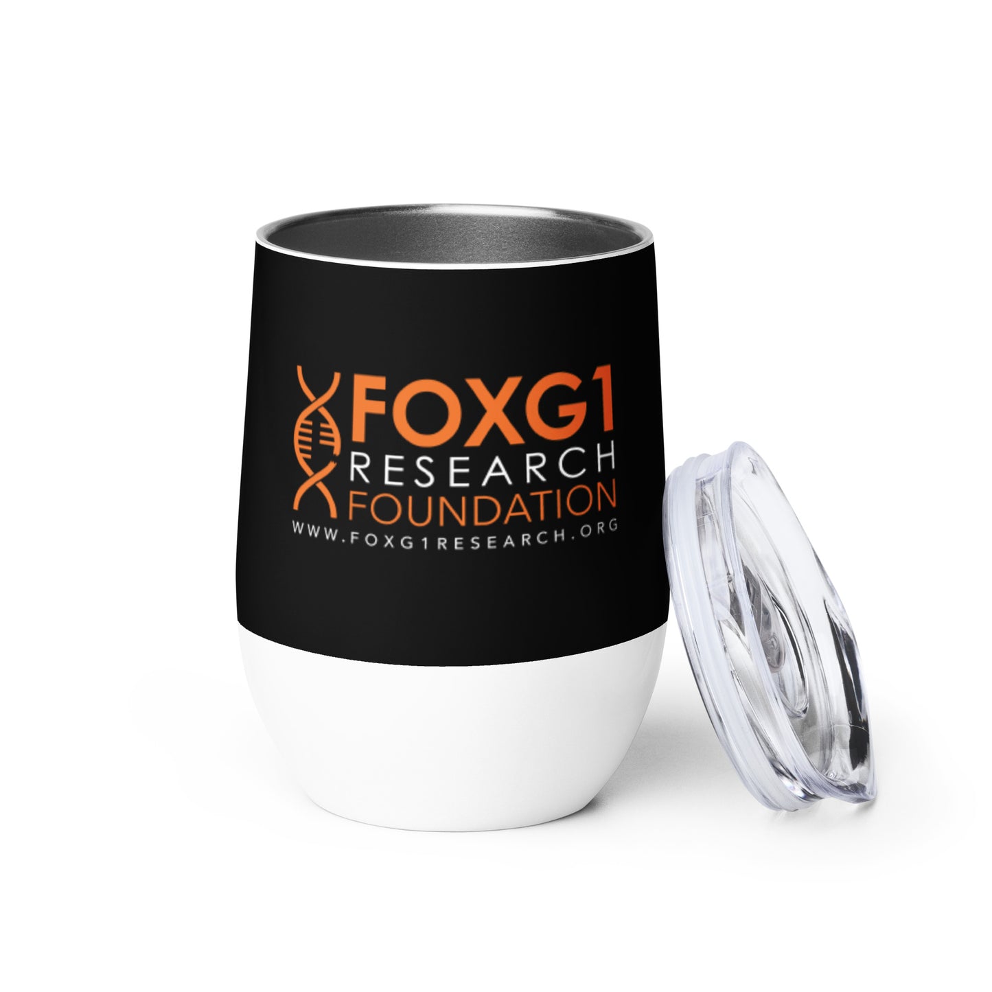 FOXG1 Foundation Wine Tumbler - Black