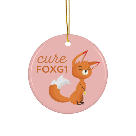 Pink Cure FOXG1 Frankie Ornament