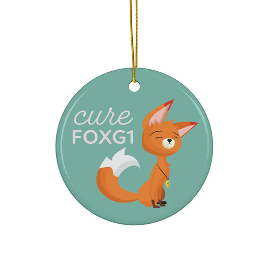 Teal Cure FOXG1 Frankie Ornament