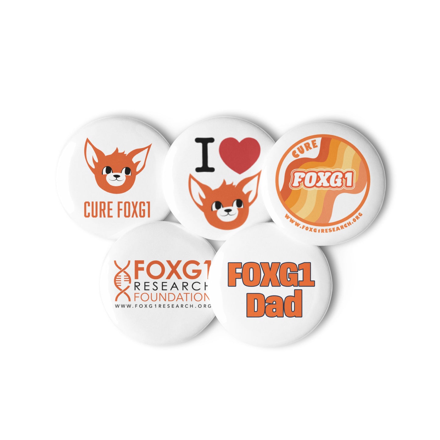 For Dad! FOXG1 Set of pin buttons