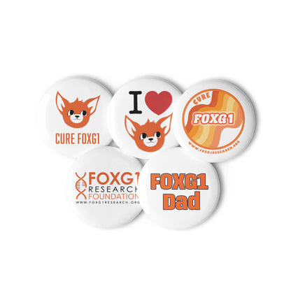 For Dad! FOXG1 Set of pin buttons