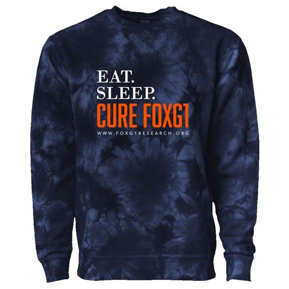 Eat Sleep Cure FOXG1 - Tie Dye Sweatshirt