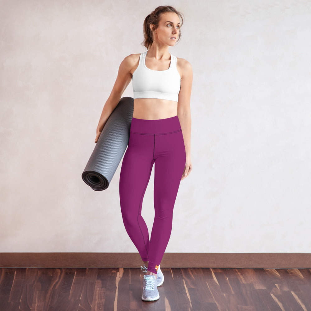 Frankie Collection - Yoga Leggings, Eggplant