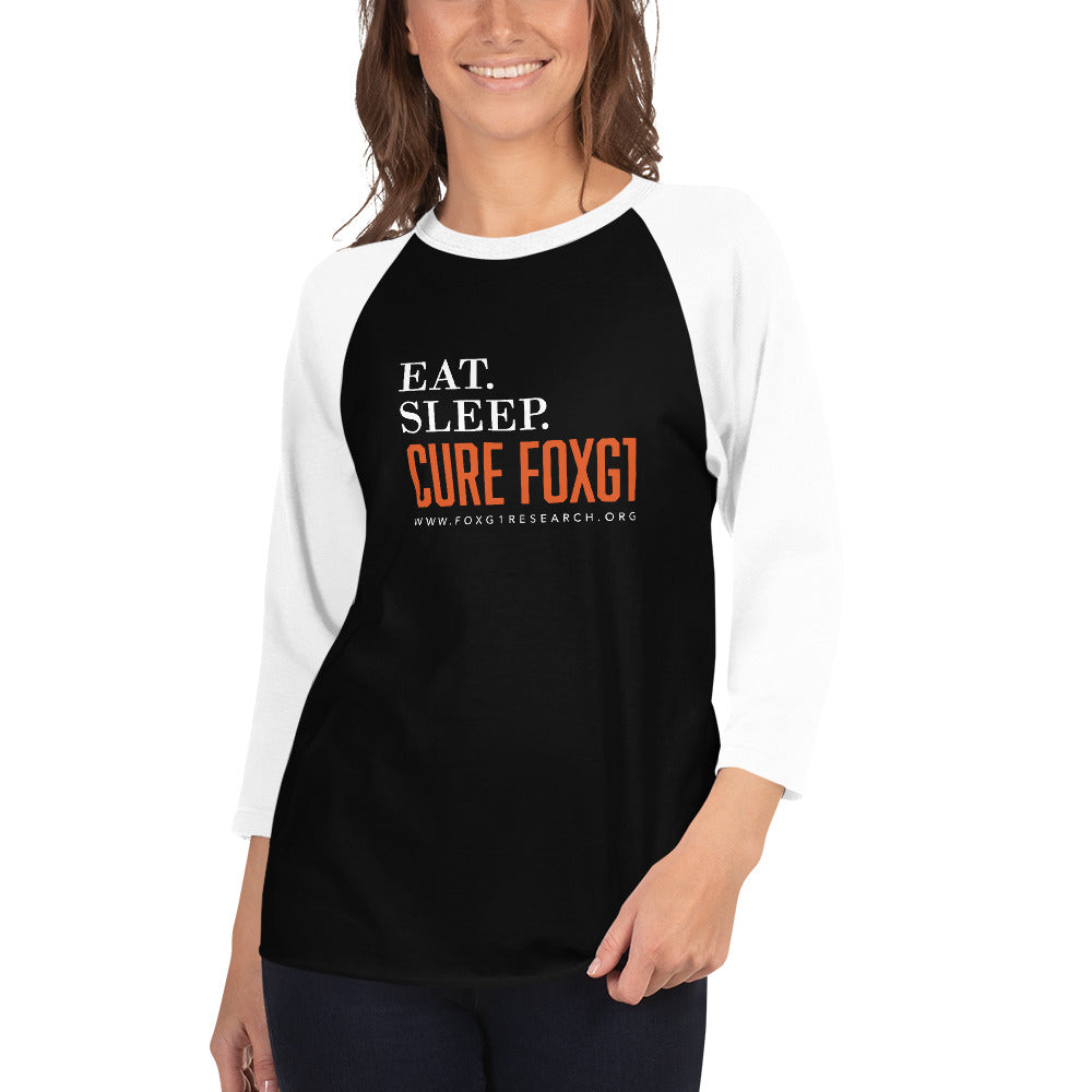 Eat Sleep Cure FOXG1 - Baseball Raglan T-shirt