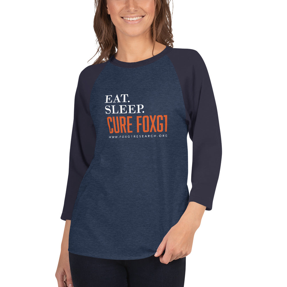 Eat Sleep Cure FOXG1 - Baseball Raglan T-shirt