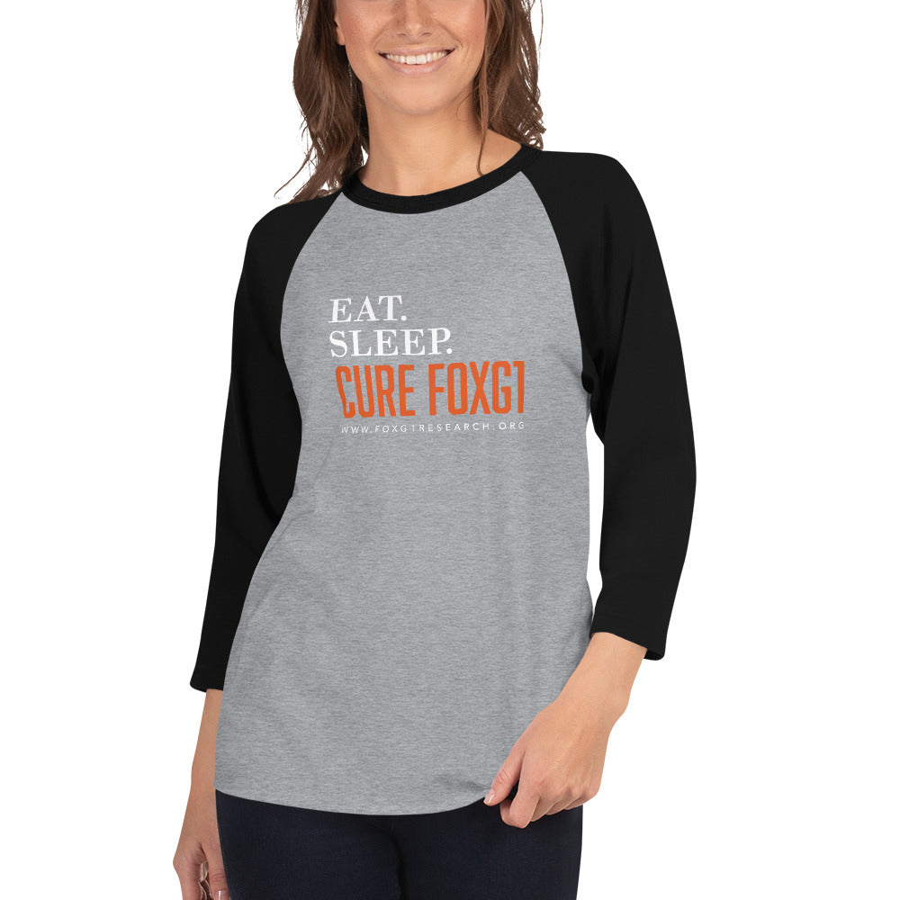 Eat Sleep Cure FOXG1 - Baseball Raglan T-shirt