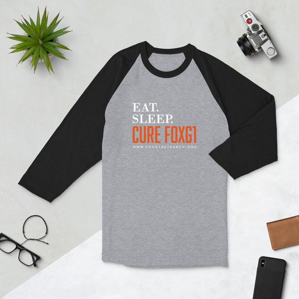 Eat Sleep Cure FOXG1 - Baseball Raglan T-shirt