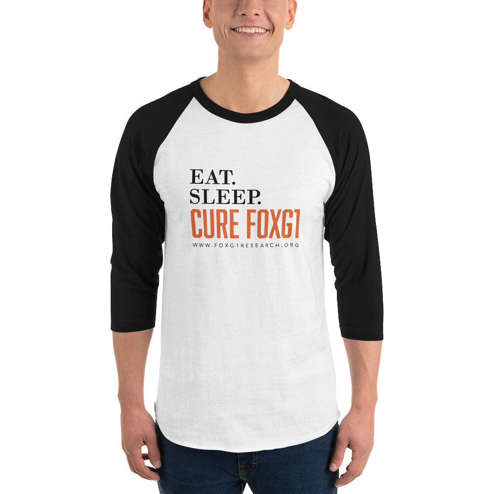 Eat Sleep Cure FOXG1 - Baseball Raglan T-shirt