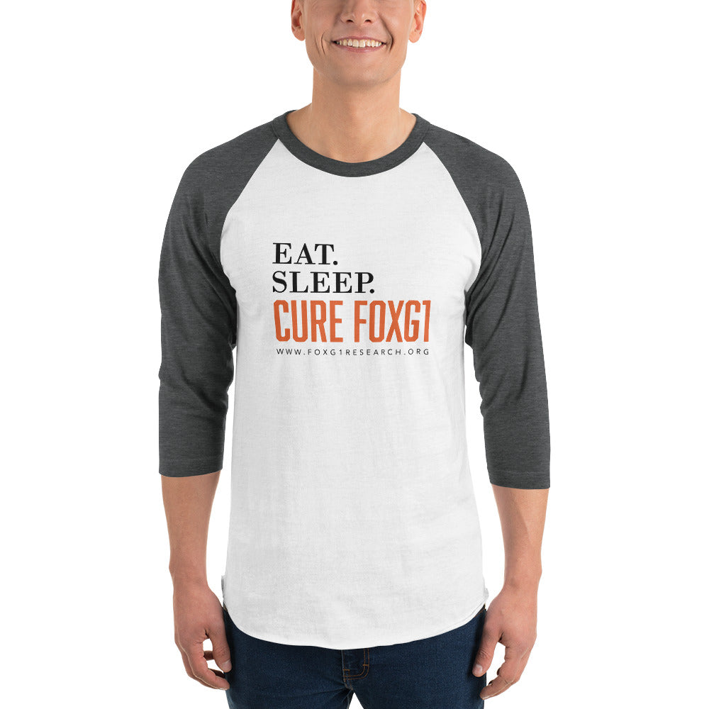 Eat Sleep Cure FOXG1 - Baseball Raglan T-shirt