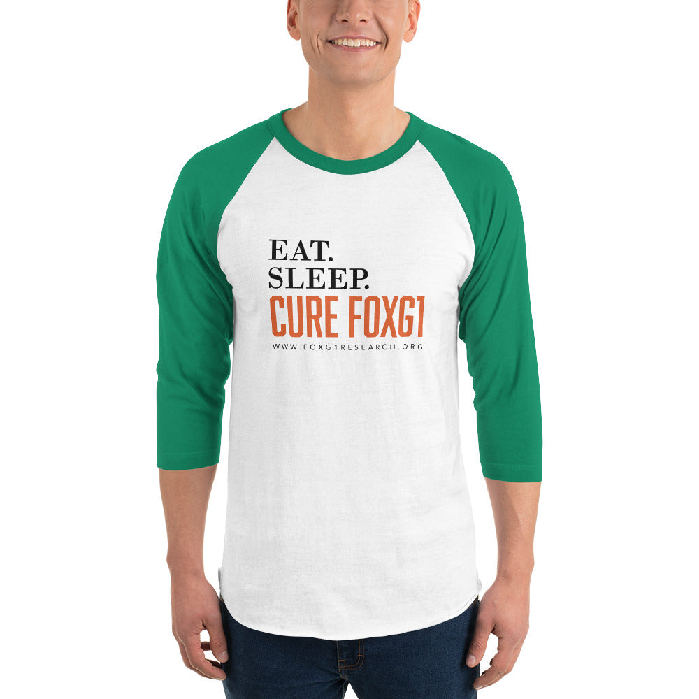 Eat Sleep Cure FOXG1 - Baseball Raglan T-shirt