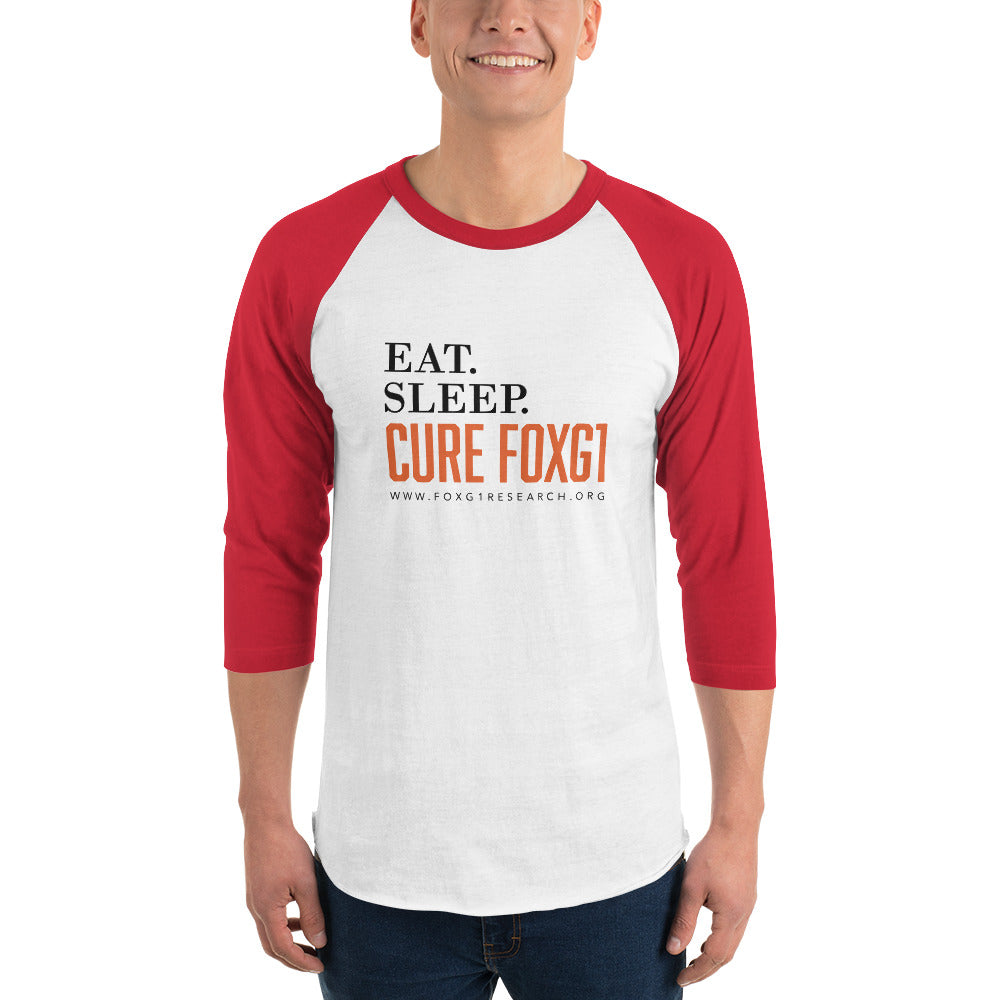 Eat Sleep Cure FOXG1 - Baseball Raglan T-shirt