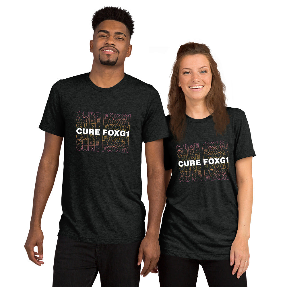 Cure FOXG1 Unisex Tri-Blend T-shirt - Neon