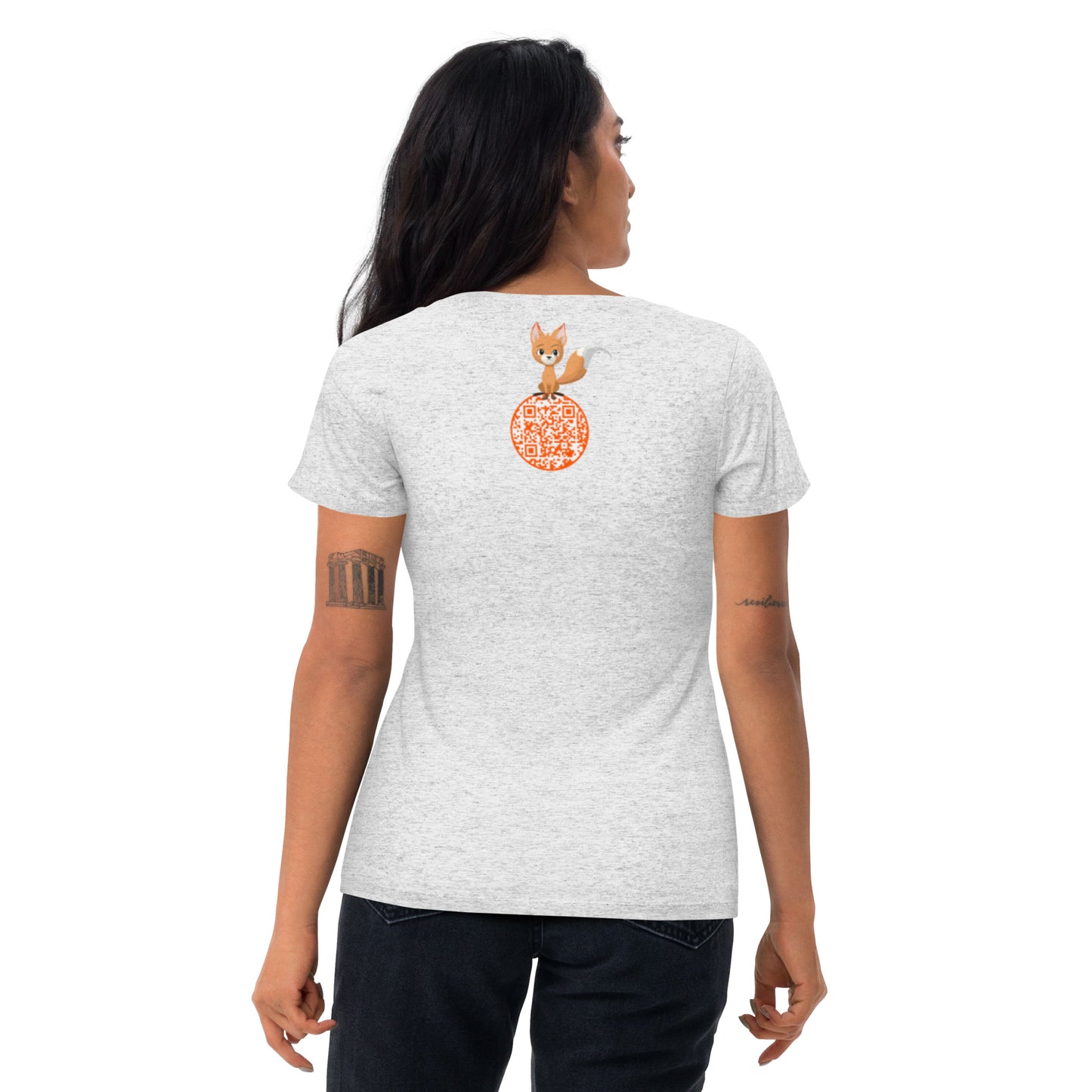 Cure FOXG1 Unisex Tri-Blend T-shirt - Orange Ombre