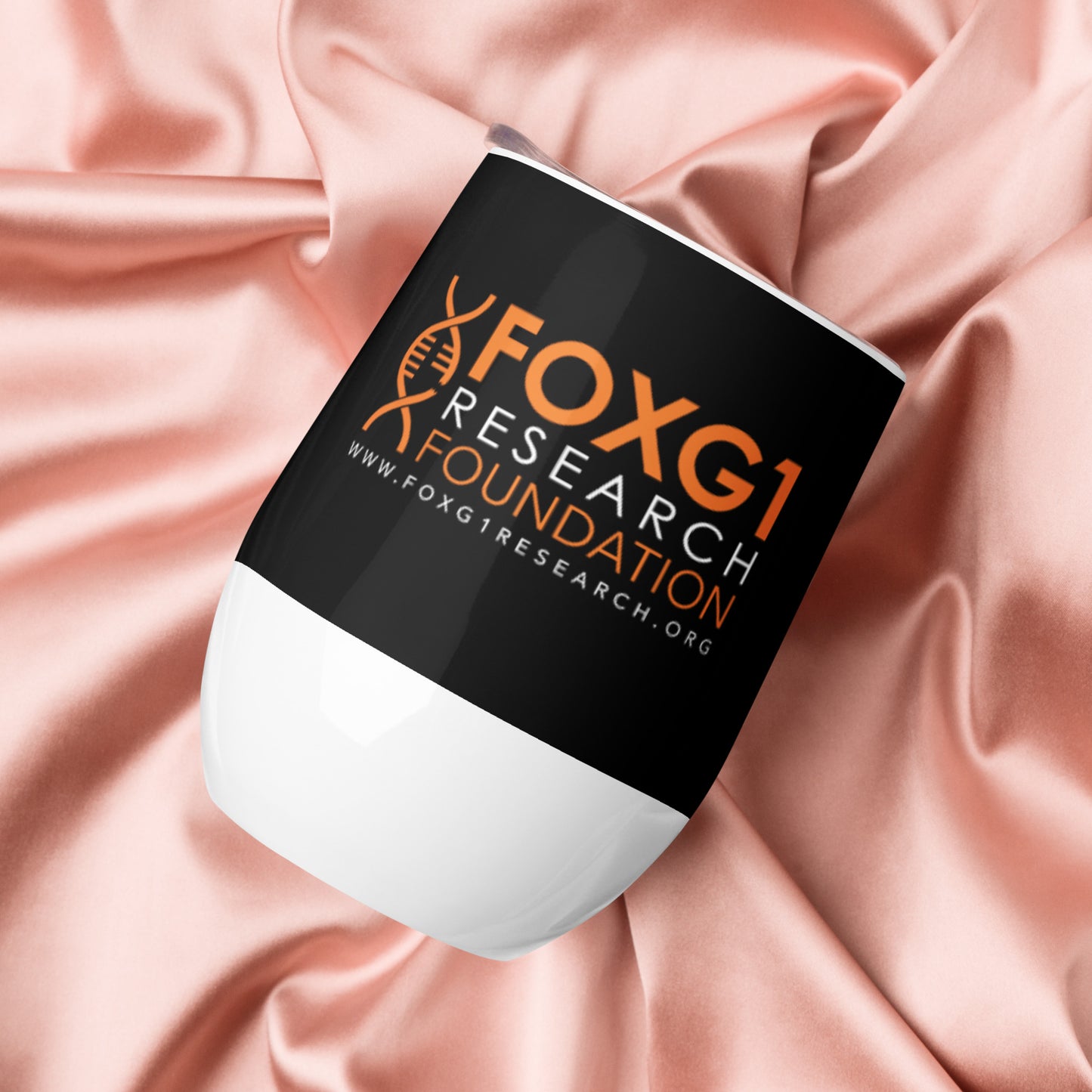 FOXG1 Foundation Wine Tumbler - Black