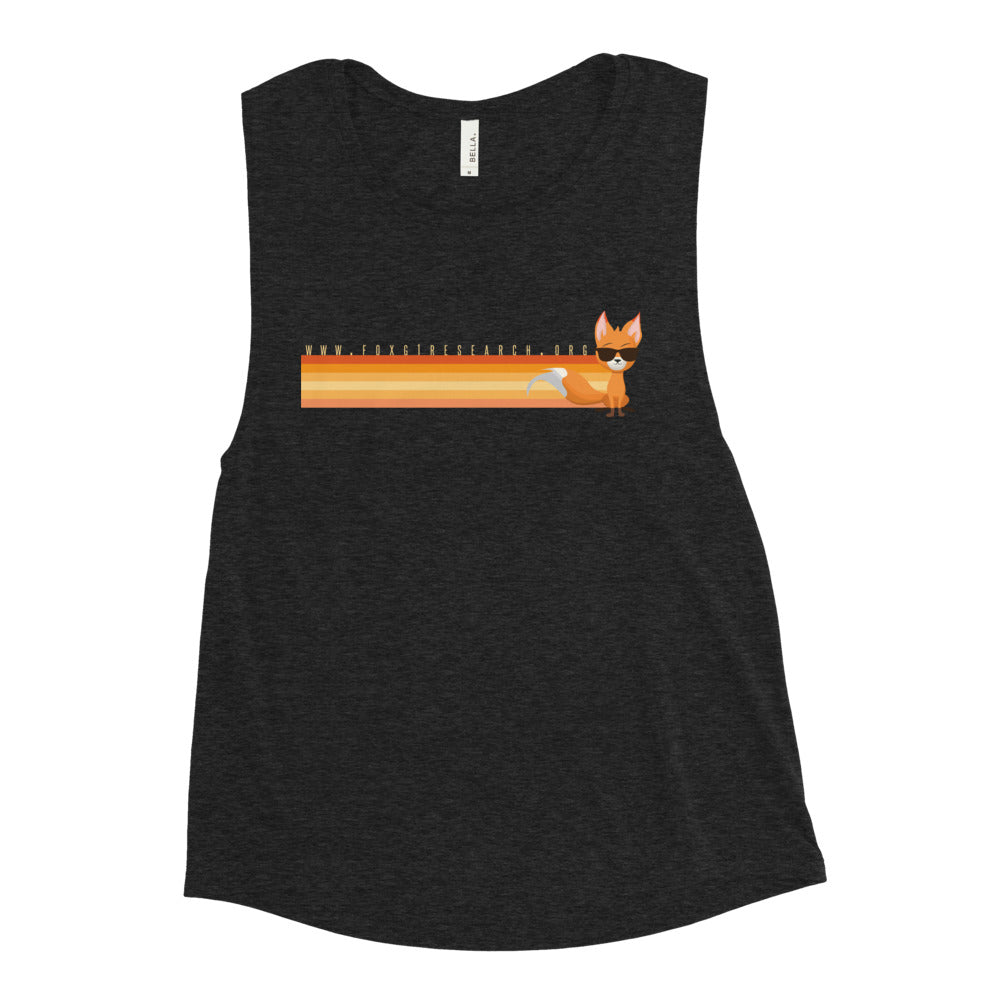 Retro Orange Collection - Stripe Ladies’ Muscle Tank