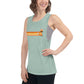 Retro Orange Collection - Stripe Ladies’ Muscle Tank