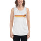 Retro Orange Collection - Stripe Ladies’ Muscle Tank